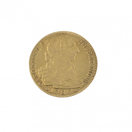 797.  Moneda de 4 escudos de Carlos III. Madrid 1787 en oro