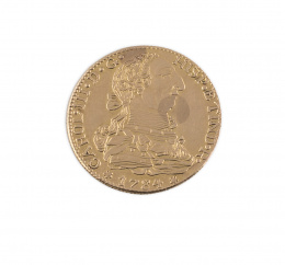 798.  Moneda de 4 escudos de Carlos III. Madrid 1784 en oro. Probablemente reproducción