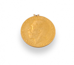 714.  Moneda de 1/2 libra de Jorge V en oro .1911.