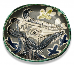 832.  PABLO PICASSO (Málaga, 1881 - Mougins, 1973)Goat’s head in profile, 1952.