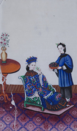 272.  ESCUELA CHINA, SIGLO XIXEscenas palaciegas.