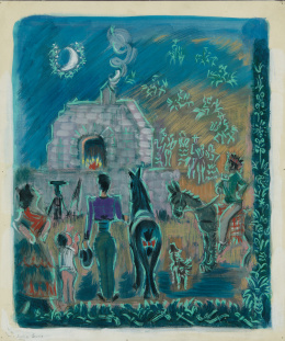 796.  PEDRO FLORES (Murcia, 1897 - París,1967)“Romance de la luna, luna”.