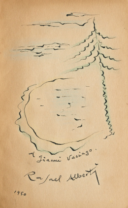 876.  RAFAEL ALBERTI (El Puerto de Santa María, Cádiz, 1902 -1999)“Mar”, 1950.