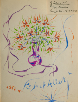 816.  RAFAEL ALBERTI (El Puerto de Santa María, Cádiz, 1902 -1999)“Jarrón de flores”, 1950.