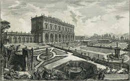 372.  GIOVANNI BATTISTA PIRANESI (1720-1778)Vista de la Villa del Cardenal Alessandro Albani