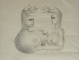 314.  JOSEP PLA-NARBONA (Barcelona, 1928)Dos mujeres, 1967.