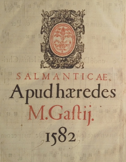 549.  "Officium Hebdomadae Sanctae". Salamanca, 1582..