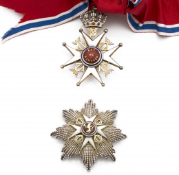 765.  Venera y placa de La Orden de San Olaf “Den Kongelige Norske St. Olavs Orden”Noruega .