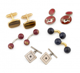 391.  Lote de 5 parejas de gemelos