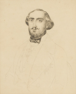 329.  ESCUELA ESPAÑOLA SIGLO XIXRetrato de D. Carlos Luis de Borbón y de Braganza, Conde Montemolín (1818-1861).