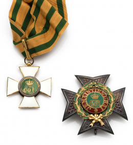 769.  Placa, banda y venera de la Orden de la Corona de Roble "Uerde vun Kroun vun Faass". Fundada en 1841.Países Bajos, s.XX