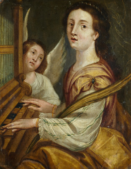 444.  ESCUELA FLAMENCA, SIGLO XVIISanta Cecilia