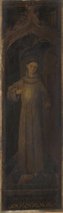 240.  ESCUELA HISPANOFLAMENCA, PRIMERA MITAD DEL SIGLO XVISan Antonio de Padua y Arcángel san Gabriel.