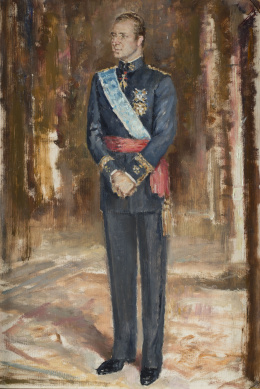 852.  JUAN ANTONIO MORALES (Villavaquerín, Valladolid, 1909 - Madrid, 1984)Retratos de Sus Majestades los Reyes D.Juan Carlos y Dª.Sofía .