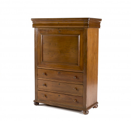 1208.  Secretaire á abattant de estilo Luis Felipe madera de cedro, moderno.