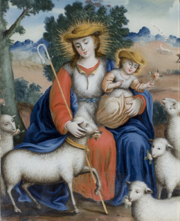 249.  ESCUELA ESPAÑOLA SIGLO XVIIIDivina Pastora.