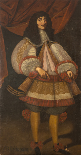 527.  ESCUELA ESPAÑOLA, SIGLO XVIIRetrato de Luis XIV.