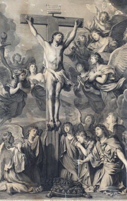 268.  GÉRARD EDELINCK (1640-1707) SEGÚN CHARLES LE BRUN (1619-1690)Crucifixión.