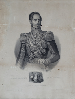 343.  ADOLPHE PINÇON (1847-1884)Retrato del Excelentísimo Duque de la Victoria, Presidente del Consejo de Ministros.