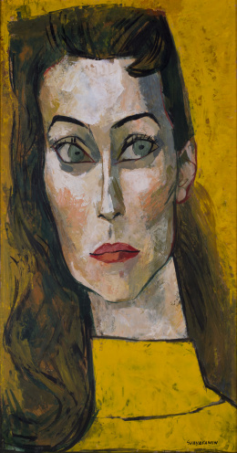 750.  OSWALDO GUAYASAMÍN (Quito, 1919 - Baltimore, 1999)Retrato de Jane Dolinger.