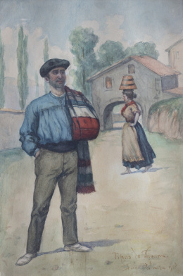 713.  EMILIO POY DALMAU  (Madrid, 1876 - 1933)Tipos de Navarra