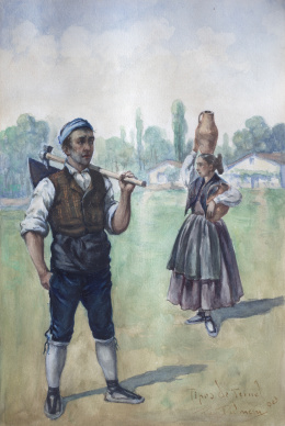 712.  EMILIO POY DALMAU  (Madrid, 1876 - 1933)Tipos de Teruel