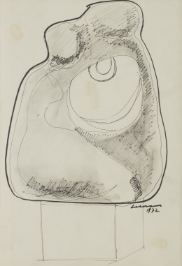 928.  PABLO SERRANO (Crivillén, Teruel, 1908 - Madrid, 1985)Boceto para escultura, 1972.