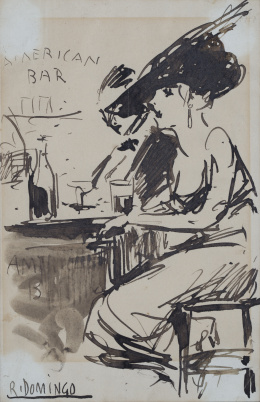 720.  ROBERTO DOMINGO FALLOLA (París, 1883-Madrid, 1956)Escena de