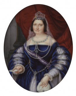 256.  SOPHIE LIENARD (Escuela francesa, segundo cuarto del siglo XIX)Retrato de Isabel II.