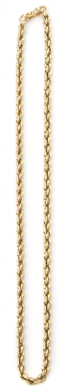 126.  Collar de cordón rizado en oro de amarillo de 18K.