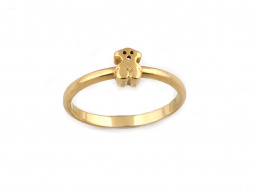 765.  Lote de dos sortijas en oro de 18K.