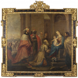 291.  PEDRO ATANASIO BOCANEGRA (1638-1689)Adoración de los Reyes Magos.