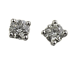 331.  Pendientes dormilonas con brillantes engastados en garras