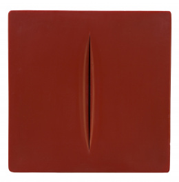 920.  LUCIO FONTANA (Rosario, Argentina, 1899 - Comabbio, Italia, 1968)Concepto espacial, 1968.