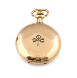 865.  Reloj saboneta suizo para sra ff s XIX en oro de 18K .