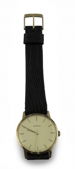 894.  Reloj ALPINA c 1980 en oro de 14K.