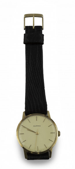 894.  Reloj ALPINA c 1980 en oro de 14K.
