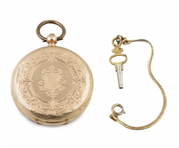 451.  Reloj Lepine Suizo c.1890 en oro de 14K