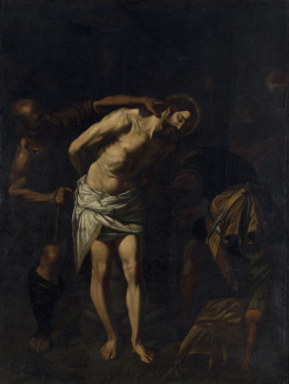 295.  CÍRCULO DE FRANCISCO RIBALTA (Escuela valenciana, siglo XVII) Cristo atado a la columna.
