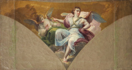 355.  FRANCISCO LLÁCER (1781-1857)Dos bocetos de ángeles para las pechinas del Camarín de la Basílica de la Virgen de los Desamparados de Valencia, h.1823.