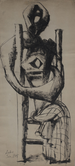 995.  BALTASAR LOBO (Cerecinos de Campos, Zamora, 1910 - París, 1993)Figura en una silla, 1945.