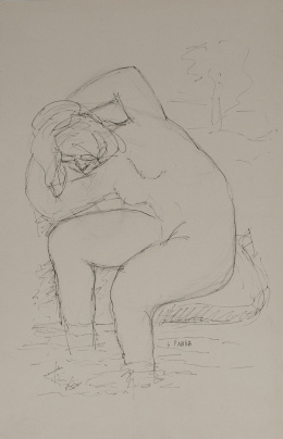 865.  GINÉS PARRA (Zurgena, Almería, 1895 - París, 1960)Mujer en el río.