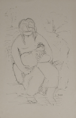 986.  GINÉS PARRA (Almería, 1895 - París, 1960)Maternidad.