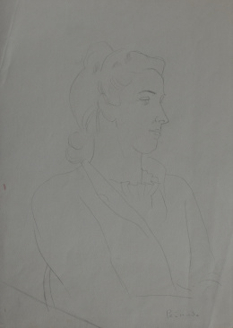 1017.  JOAQUÍN PEINADO (Málaga, 1898 - París, 1975)Retrato femenino.