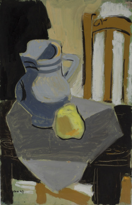 1010.  ATRIBUIDO A ARTURO TEJERO TARRADELL (Colera, Gerona, 1924 - ?)Bodegón interior, 1947.