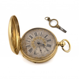 874.  Reloj saboneta inglés ff s.XIX en oro de 18K. nº118995