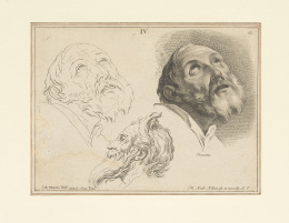 936.  GIOVANNI BATTISTA PIAZZETA (Venecia, 1682-1754)Estudio de cabeza de ancianos.