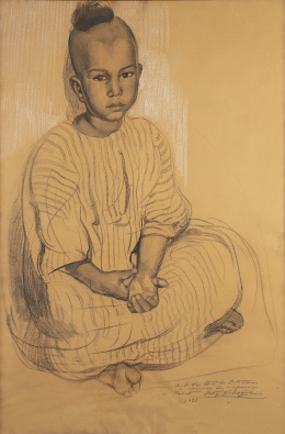 854.  ANTONIO ORTIZ ECHAGÜE (Guadalajara, 1885 - Buenos Aires,1942)Retrato de niño