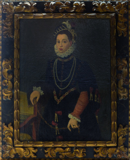 872.  SEGÚN PANTOJA DE LA CRUZ (Escuela española, h. 1800)Retrato de la reina Isabel de Valois, tercera esposa de Felipe II.