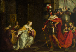 858.  ESCUELA ESPAÑOLA, H. 1700Salomón y la Reina de Saba.